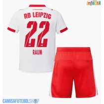 Camisa de time de futebol RB Leipzig David Raum #22 Replicas 1º Equipamento Infantil 2025-26 Manga Curta (+ Calças curtas)